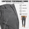 YAPPO Men's Lightweight Hiking Pants, Quick-Dry 4-Way Stretch Water-Resistant Outdoor Work Pants with 4 Pockets