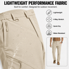 YAPPO Men's Lightweight Hiking Pants, Quick-Dry 4-Way Stretch Water-Resistant Outdoor Work Pants with 4 Pockets
