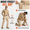YAPPO Men's Work Pants, Water-Resistant Stretch Hiking Cargo Pants with 9 Pockets - Khaki - image 8