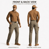YAPPO Men's Work Pants, Water-Resistant Stretch Hiking Cargo Pants with 9 Pockets - Stone Khaki - image 9