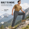 YAPPO Men's Lightweight Hiking Pants, Quick-Dry 4-Way Stretch Water-Resistant Outdoor Work Pants with 4 Pockets