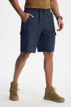 MASKERT Men's Hiking Shorts Lightweight Quick Dry Athletic Casual Shorts for Golf Outdoor Active Zipper Pockets - Navy Blue - XL