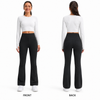 Yappo Women's Fleece Lined Bootcut Yoga Pants, High Waisted 4-Way Stretch Work Pants with 4 Pockets, 29" Inseam