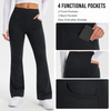 Yappo Women's Fleece Lined Bootcut Yoga Pants, High Waisted 4-Way Stretch Work Pants with 4 Pockets, 29" Inseam