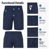 YAPPO Men's Golf Shorts 7"/9" Lightweight Quick Dry Stretch Dress Shorts, Water Resistant Flat Front Casual Work Shorts with 4 Pockets