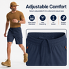 MASKERT Men's Hiking Shorts Lightweight Quick Dry Athletic Casual Shorts for Golf Outdoor Active Zipper Pockets