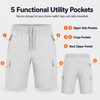 MASKERT Men's Hiking Shorts Lightweight Quick Dry Athletic Casual Shorts for Golf Outdoor Active Zipper Pockets