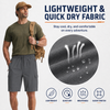 MASKERT Men's Hiking Shorts Lightweight Quick Dry Athletic Casual Shorts for Golf Outdoor Active Zipper Pockets