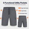 MASKERT Men's Hiking Shorts Lightweight Quick Dry Athletic Casual Shorts for Golf Outdoor Active Zipper Pockets