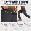 MASKERT Mens Hiking Pants Lightweight Cargo Pants Quick Dry Water Resistant Stretchy Straight Leg Travel Pant