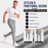 MASKERT Men's Casual Pants Joggers – Lightweight,3 Pockets,Slim Fit,Soft & Stretchy Tapered Business Dress Trousers