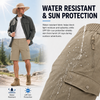 MASKERT Men's Hiking Cargo Shorts with Pockets Work Shorts | 9 Inch, Elastic Waistband, Water Resistant, Sun Protection, Quick Dry, Travel, Casual, Fishing