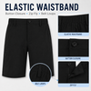 MASKERT Men's Golf Shorts 9 Inch, Quick Dry Stretch Casual Shorts with UPF 50+ Sun Protection, Lightweight Outdoor Athletic Shorts with Zipper Pocket for Golf Hiking