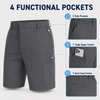 MASKERT Men's Golf Shorts 9 Inch, Quick Dry Stretch Casual Shorts with UPF 50+ Sun Protection, Lightweight Outdoor Athletic Shorts with Zipper Pocket for Golf Hiking