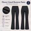 MASKERT Women's Fleece Lined Bootcut Pants,High Waisted Stretch Casual Pants,Warm Winter Pants with 4 Pockets