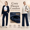 MASKERT Women’s High-Waist Fleece-Lined Straight Leg Pants