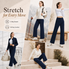 MASKERT Women’s High-Waist Fleece-Lined Straight Leg Pants