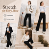 MASKERT Women’s High-Waist Fleece-Lined Straight Leg Pants