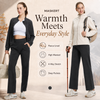 MASKERT Women’s High-Waist Fleece-Lined Straight Leg Pants