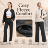 MASKERT Women’s High-Waist Fleece-Lined Straight Leg Pants