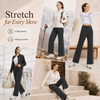 MASKERT Women’s High-Waist Fleece-Lined Straight Leg Pants