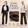 MASKERT Women’s High-Waist Fleece-Lined Straight Leg Pants