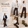 MASKERT Women’s High-Waist Fleece-Lined Straight Leg Pants