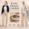 MASKERT Women’s High-Waist Fleece-Lined Straight Leg Pants