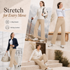 MASKERT Women’s High-Waist Fleece-Lined Straight Leg Pants