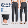 MASKERT Women’s Fleece Pants, High Waisted Casual Straight Leg Pants with Stretch, Warm Fleece Lined Slim Fit Pants with Zipper Pockets for Work Golf Hiking Daily Wear