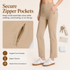 MASKERT Women’s Fleece Lined Pants, High Waisted Stretch Casual Pants, Warm Straight Leg Tapered Pants for Winter, Golf, Hiking & Daily Wear