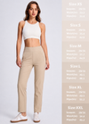 MASKERT Women’s Fleece Lined Pants, High Waisted Stretch Casual Pants, Warm Straight Leg Tapered Pants for Winter, Golf, Hiking & Daily Wear
