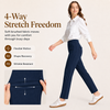 MASKERT Women’s Fleece Lined Pants, High Waisted Stretch Casual Pants, Warm Straight Leg Tapered Pants for Winter, Golf, Hiking & Daily Wear