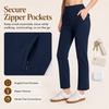 MASKERT Women’s Fleece Lined Pants, High Waisted Stretch Casual Pants, Warm Straight Leg Tapered Pants for Winter, Golf, Hiking & Daily Wear