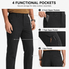 YAPPO Men's Lightweight Hiking Pants, Quick-Dry 4-Way Stretch Water-Resistant Outdoor Work Pants with 4 Pockets