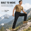 YAPPO Men's Lightweight Hiking Pants, Quick-Dry 4-Way Stretch Water-Resistant Outdoor Work Pants with 4 Pockets