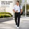YAPPO Men's Stretch Dress Pants, Quick Dry Business Casual Slacks, Straight Fit for Office, Golf & Travel, 30" Inseam