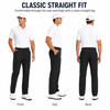 YAPPO Men's Stretch Dress Pants, Quick Dry Business Casual Slacks, Straight Fit for Office, Golf & Travel, 30" Inseam