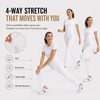 MASKERT Women's Stretchy Casual Pants, High Waisted Ankle Pants with 4 Pockets, Lightweight Travel Work Pants for Women, Business Casual Pants for Office and Golf