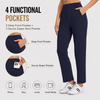 MASKERT Women's Stretchy Casual Pants, High Waisted Ankle Pants with 4 Pockets, Lightweight Travel Work Pants for Women, Business Casual Pants for Office and Golf