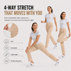 MASKERT Women's Stretchy Casual Pants, High Waisted Ankle Pants with 4 Pockets, Lightweight Travel Work Pants for Women, Business Casual Pants for Office and Golf
