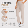 MASKERT Women's Stretchy Casual Pants, High Waisted Ankle Pants with 4 Pockets, Lightweight Travel Work Pants for Women, Business Casual Pants for Office and Golf