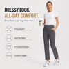 MASKERT Women's Stretchy Casual Pants, High Waisted Ankle Pants with 4 Pockets, Lightweight Travel Work Pants for Women, Business Casual Pants for Office and Golf