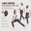 MASKERT Women's Stretchy Casual Pants, High Waisted Ankle Pants with 4 Pockets, Lightweight Travel Work Pants for Women, Business Casual Pants for Office and Golf
