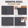 MASKERT Women's Stretchy Casual Pants, High Waisted Ankle Pants with 4 Pockets, Lightweight Travel Work Pants for Women, Business Casual Pants for Office and Golf