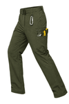 YAPPO Men's Work Pants, Water-Resistant Stretch Hiking Cargo Pants with 9 Pockets - Army Green