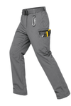 YAPPO Men's Work Pants, Water-Resistant Stretch Hiking Cargo Pants with 9 Pockets - Grey