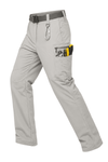 YAPPO Men's Work Pants, Water-Resistant Stretch Hiking Cargo Pants with 9 Pockets - Light Grey