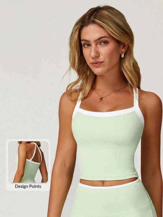 Colorblock Spaghetti Strap Tank Top