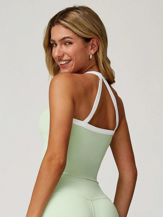 Colorblock Spaghetti Strap Tank Top